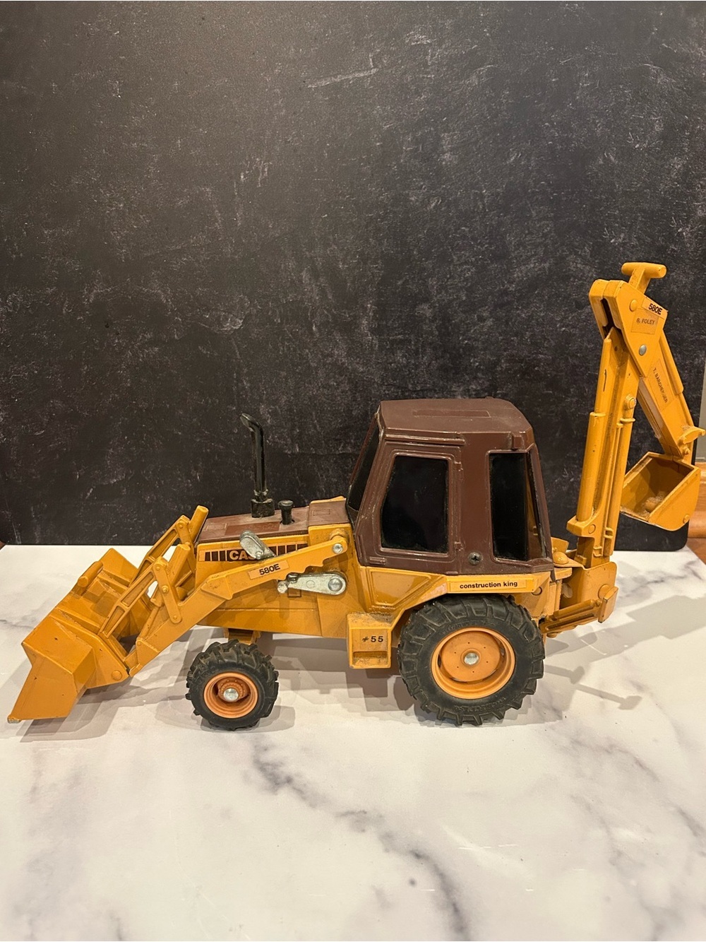 VTG 1986 ERTL 1:16 Diecast Case 580E Construction King Loader Backhoe Vehicle